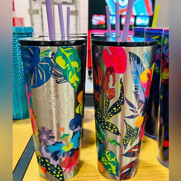 Starbuck Immersive Floral Stainless Tumbler Steel Insulated Cup 24oz New 2023 - Picture 4 of 16